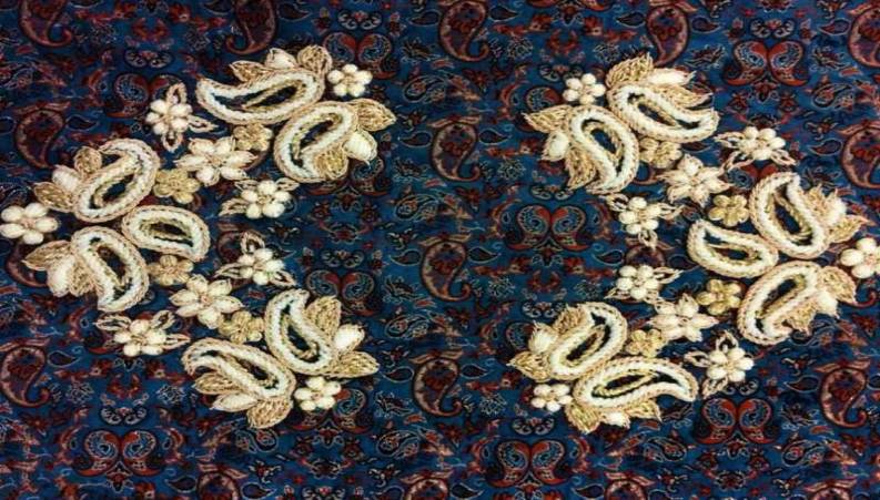 آموزش سرمه دوزی روی مخمل 