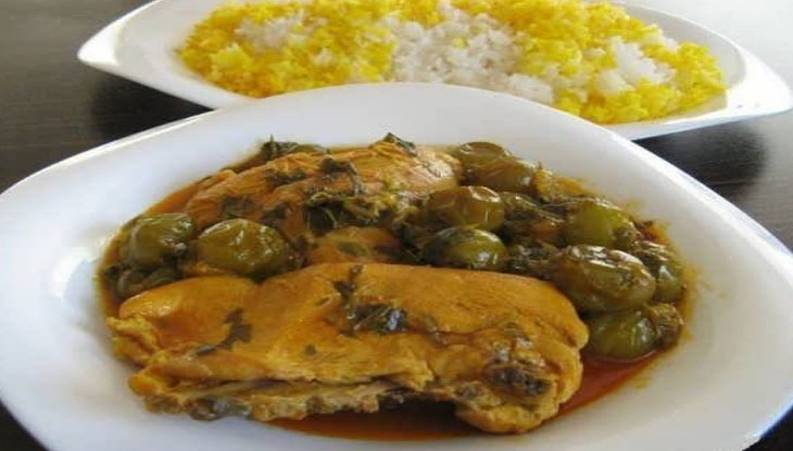 خورشت گوجه سبز (آلو) بسیار خوشمزه