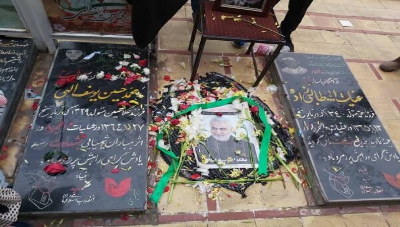 نخستین فیلم از آماده‌سازی آرامگاه ابدی شهید حاج‌ قاسم سلیمانی