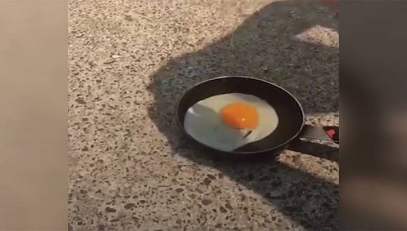  پخت نیمرو با آفتاب !