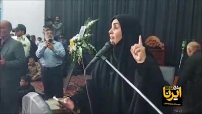 فیلم تشییع شهیده نصرت افتخاری در زاهدان؛ وداع باشکوه مردم با بانوی شهید