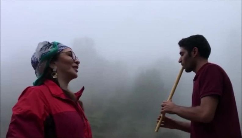 خوانندگی افسانه بایگان بازیگر در دامان طبیعت