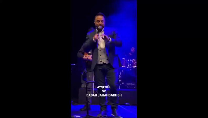 حضور عایشه گل خواننده ترک در کنسرت بابک جهان بخش در استانبول