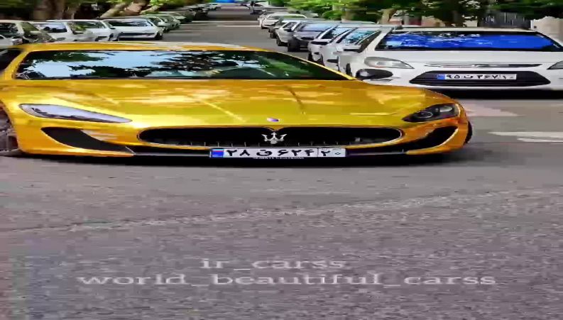 جولان بچه پولدارهای تهرانی با مازراتی طلایی در خیابان‌ های شهر