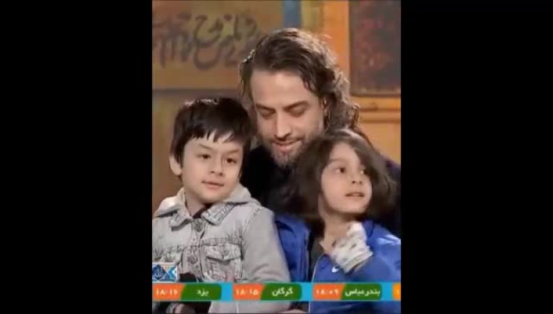 حضور بنیامین همراه با فرزندانش بنسان و شایمین روی آنتن زنده