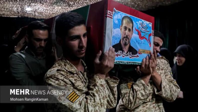 عکس های وداع با پیکر مطهر شهدای حمله ترورریستی به کنسولگری ایران در سوریه