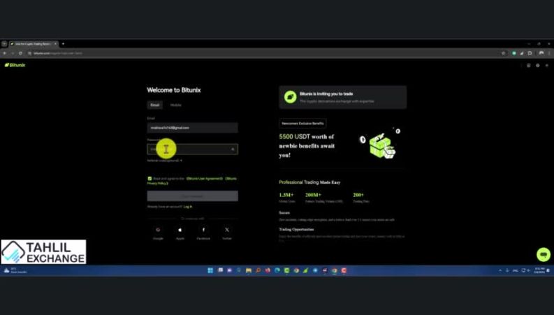 ثبت نام صرافی بیت یونیکس Bitunix