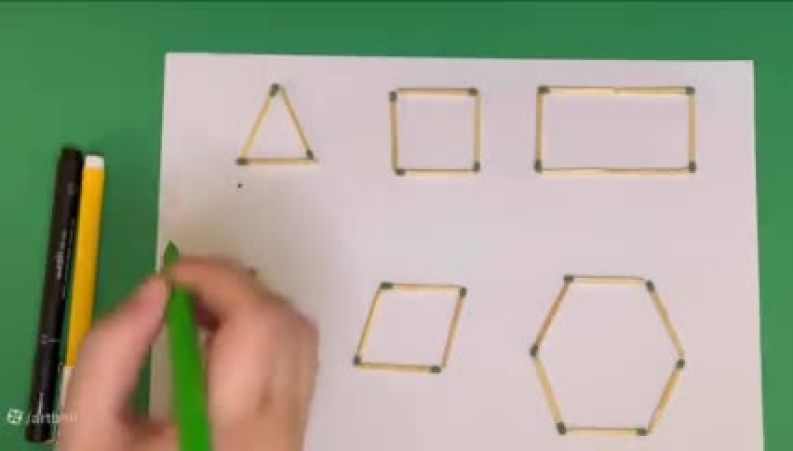 ۱۵ ایده ساده و جذاب برای آموزش اشکال هندسی به کلاس اولی‌ها با استفاده از چوب کبریت: تقویت هوش فضایی کودکان