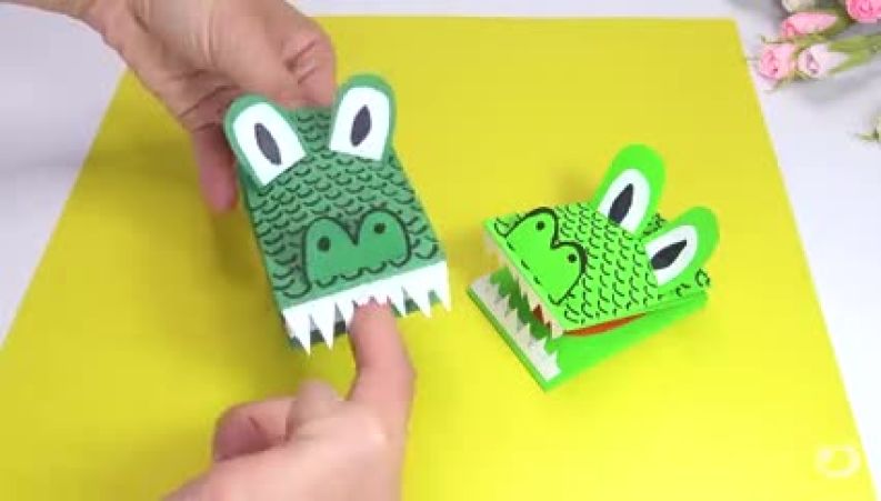 آموزش نشانه  ت به روشی هیجان‌انگیز: ساخت کاردستی تمساح با دهان متحرک  برای کلاس اولی‌ها