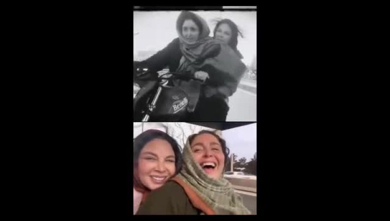  موتورسواری ژاله صامتی و شهره سلطانی در یک سریال 