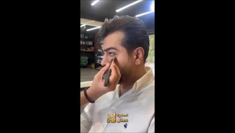 نگاهی نزدیک به میکاپ خاص و استایل متفاوت سهیل قاصدی در مراسم ازدواج با مریم مومن