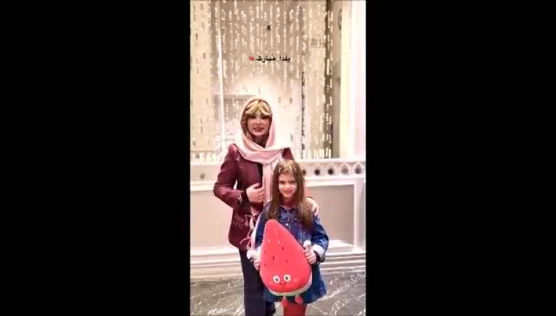 قاب بامزه و خانوادگی نیوشا ضیغمی در شب یلدا 