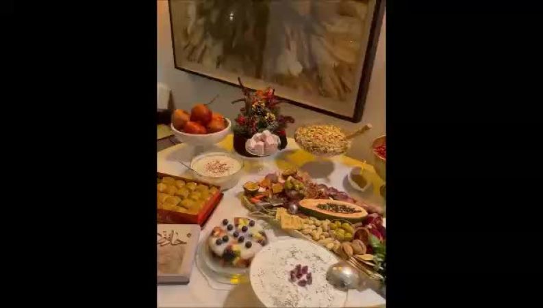 نگاهی به سفره مجلل سمر دادگر و همسرش اوزجان دنیز در یک شب به‌یادماندنی