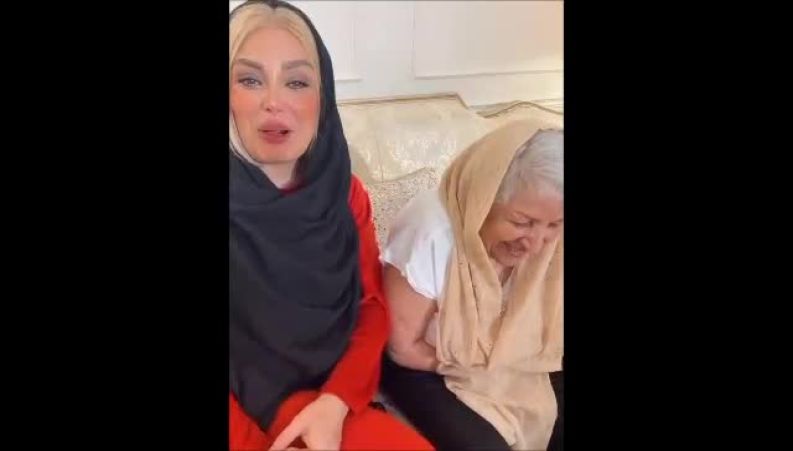 ویدیوی چالشی صبا راد و مادر شوهرش و خنده های خانم مجری 