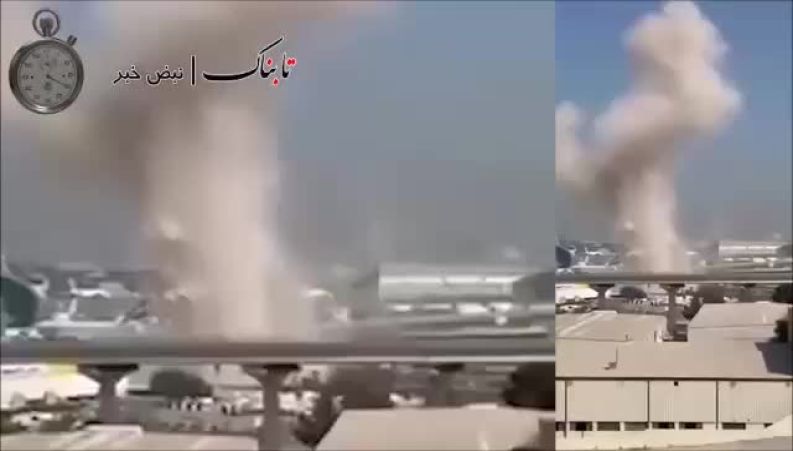 لحظات اصابت پهپاد و انهدام فرودگاه دبی   