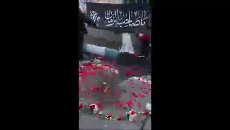 محل شهادت بانوی روزه‌داری که در راهپيمايى روز قدس به شهادت رسید