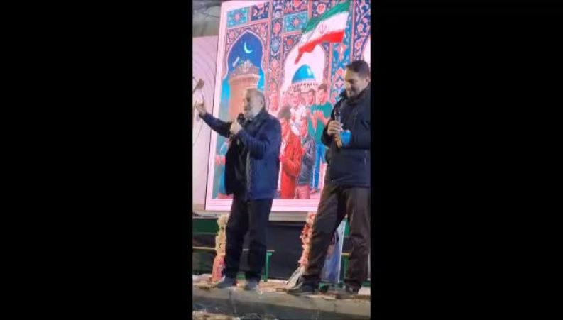 رجزخوانی و شعارهای بازیگر مشهور علیه اسرائیل در میدان ولیعصر تهران