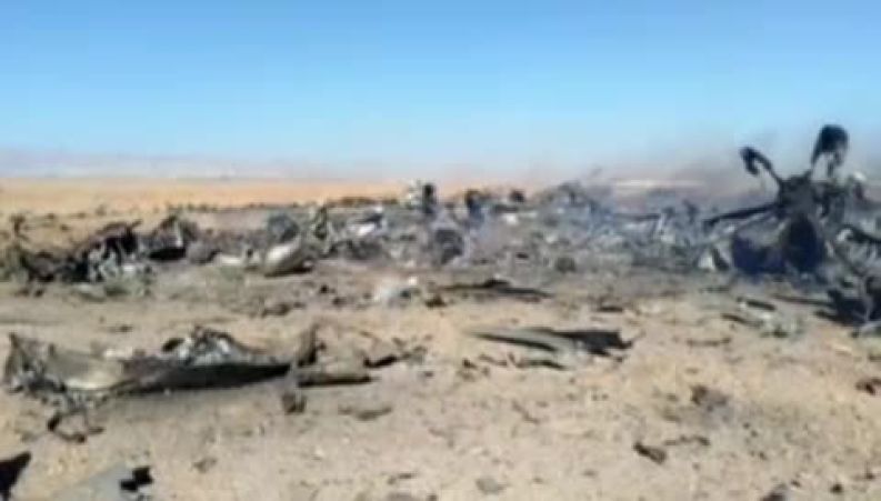 اولین تصاویر از انهدام دو بالگرد بلک‌هاوک و یک هواپیمای C130 در جنوب اصفهان