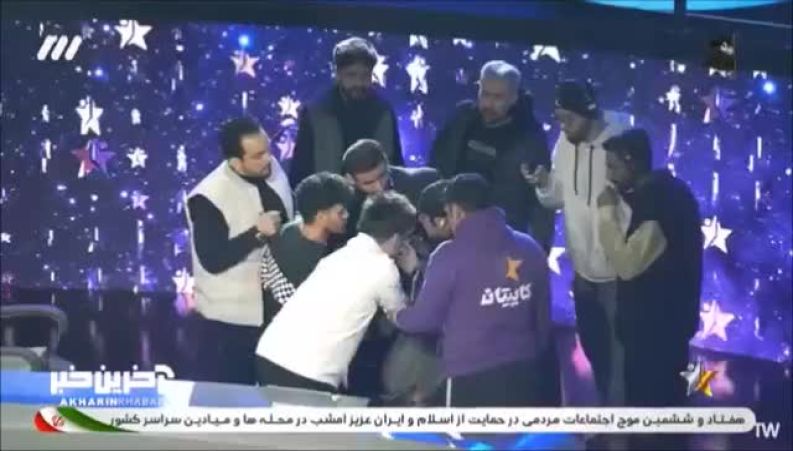  لحظه وقوع حادثه حین اجرای مسابقه در شبکه سه 