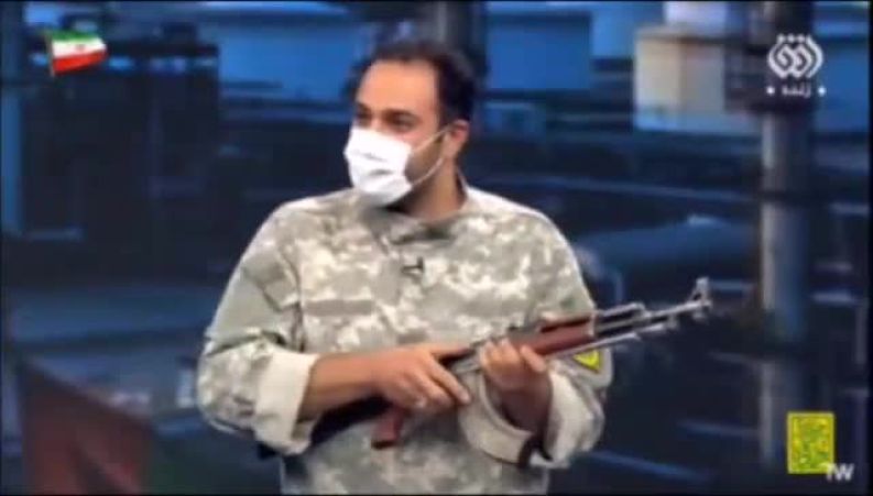 آموزش تیراندازی با سلاح جنگی در تلویزیون 