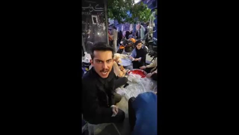 حضور ارسلان قاسمی در تجمع امروز در کنار مردم 