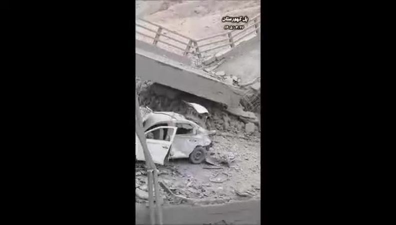تصاویری از پل کهورستان که آمریکا به آن حمله کرد