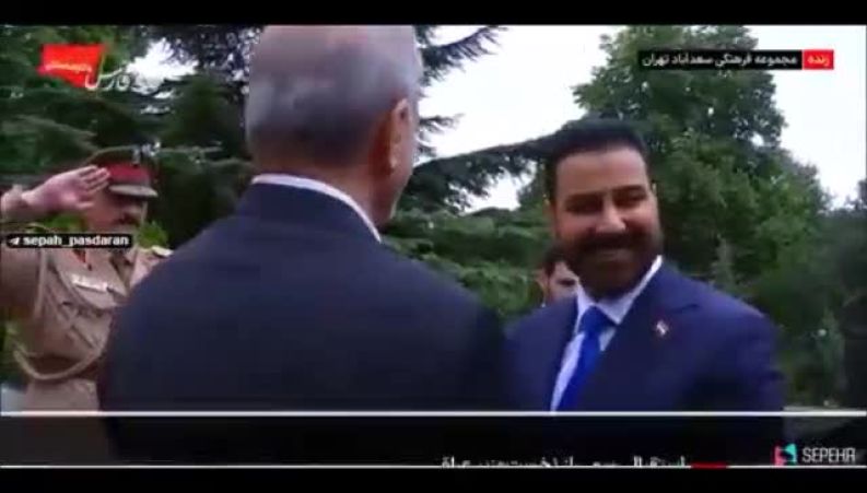 ‏ روبوسیِ پزشکیان با نخست‌وزیر عراق